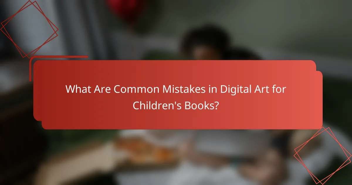What Are Common Mistakes in Digital Art for Children's Books?
