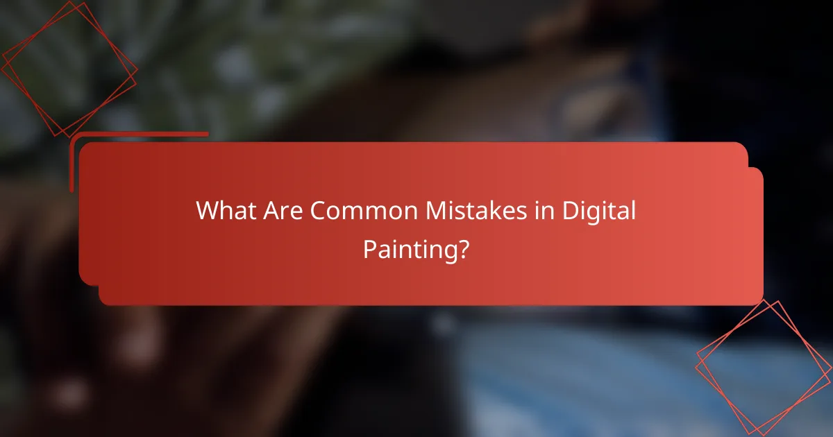 What Are Common Mistakes in Digital Painting?