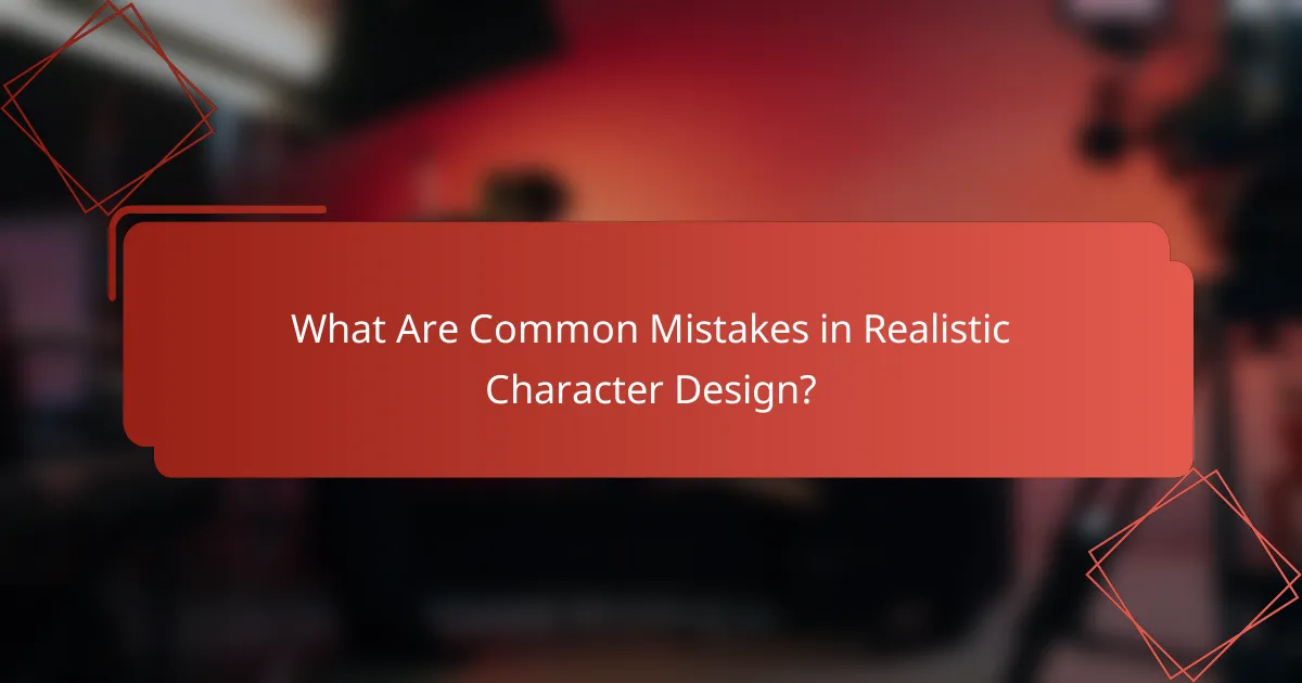 What Are Common Mistakes in Realistic Character Design?