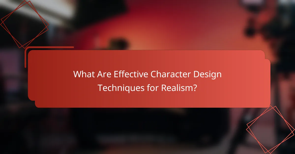 What Are Effective Character Design Techniques for Realism?