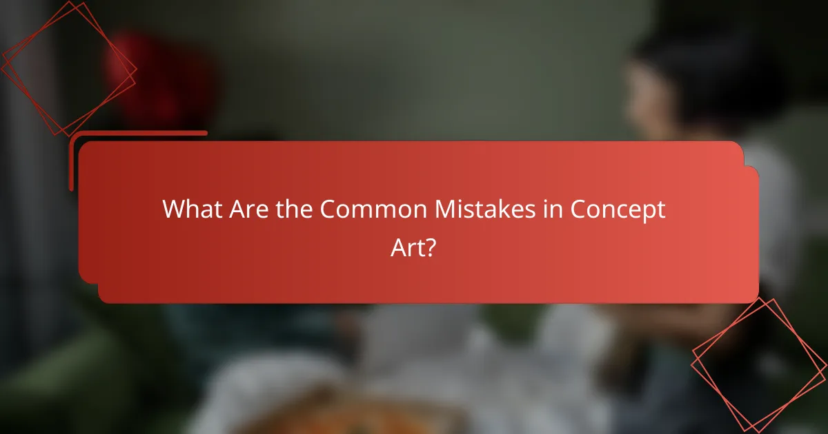What Are the Common Mistakes in Concept Art?