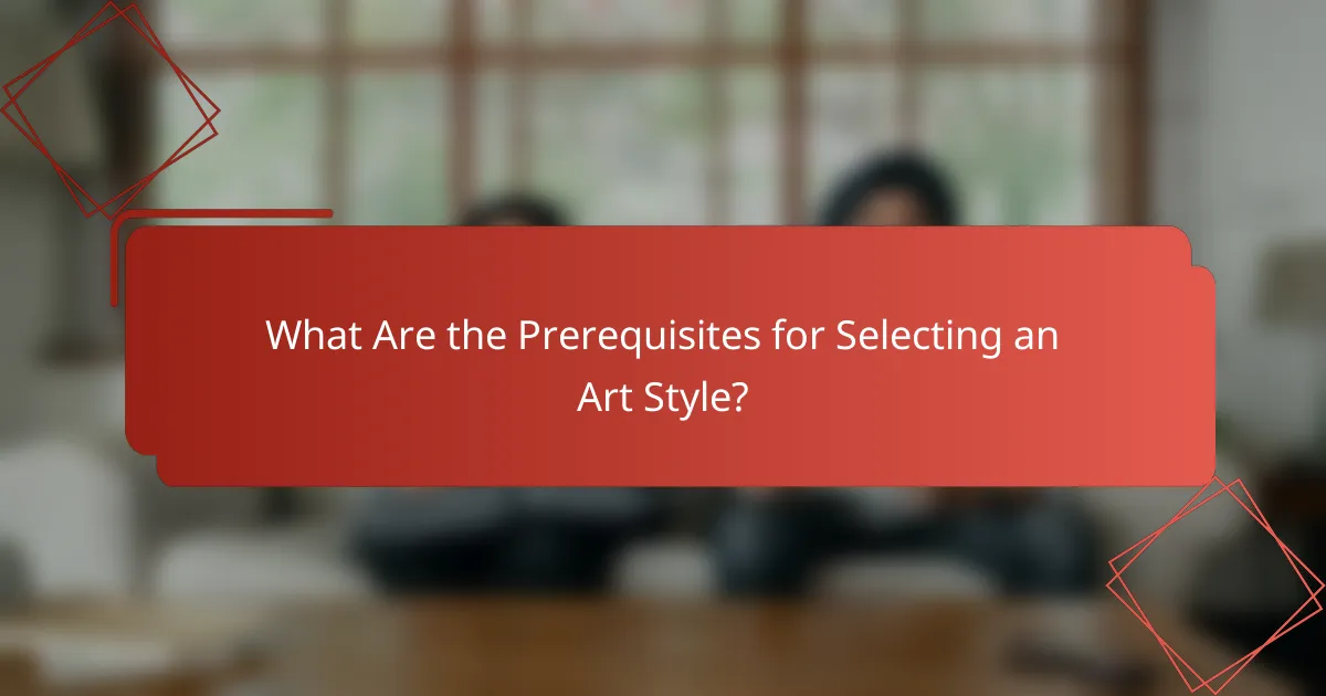 What Are the Prerequisites for Selecting an Art Style?